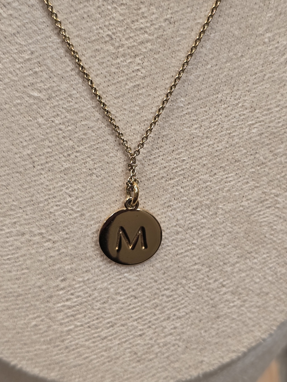 Kate Spade Gold One In A Million 'M' Pendant Necklace